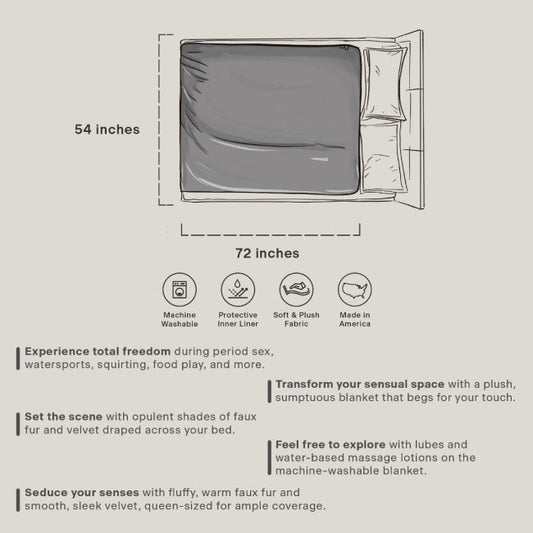 Fasinator Throw - Regular size - Faux Fur Grey & Black